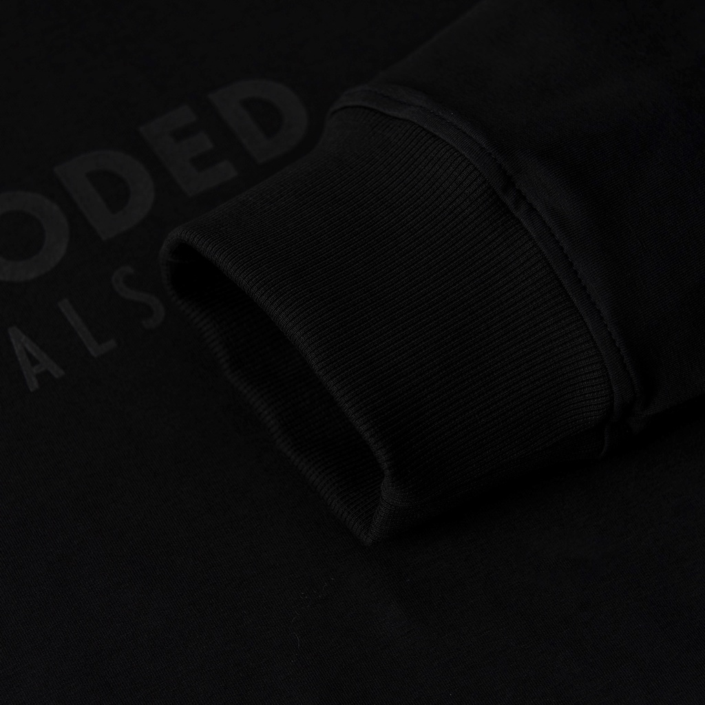 Áo Hoodie nỉ da cá màu Đen dày dặn form rộng nam nữ Unisex kiểu Essentials dáng Basic Local brand Blue Blooded