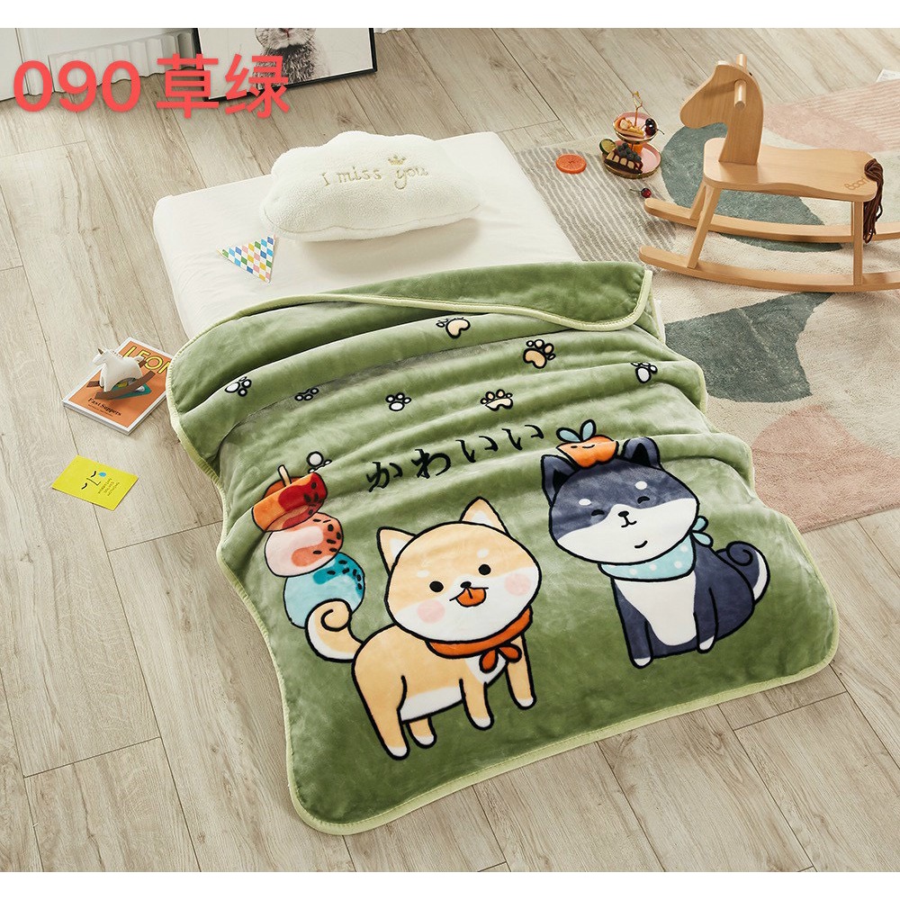 Chăn Tuyết Nhung 2 Lớp Cho Bé Chăn Thu Đông Cho Bé Chăn Cho Bé Đi Học Họa Tiết Ngộ Nghĩnh Đáng Yêu Kích Thước 1m x 1m4
