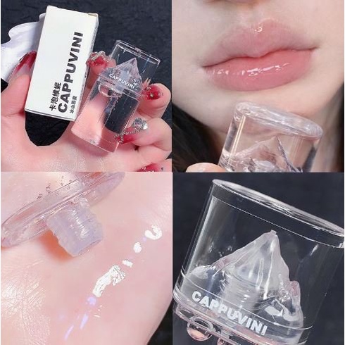 Son bóng CAPPUVINI núi băng  dưỡng ẩm mềm môi căng mọng Light Sensitive Jelly Lip Oil