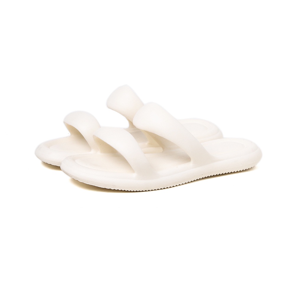 Stepping shit Dép Sandal Đế Phẳng Mềm Mại Phong Cách ins Hai Dây Đôi Bằng EVA Phong Cách Âu Mỹ Dành Cho Bạn Nữ