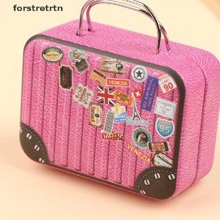 forstretrtn Retro Storage Tin Mini Box Rectangular Tinplate Suitcase Candy Snack Organizer EN