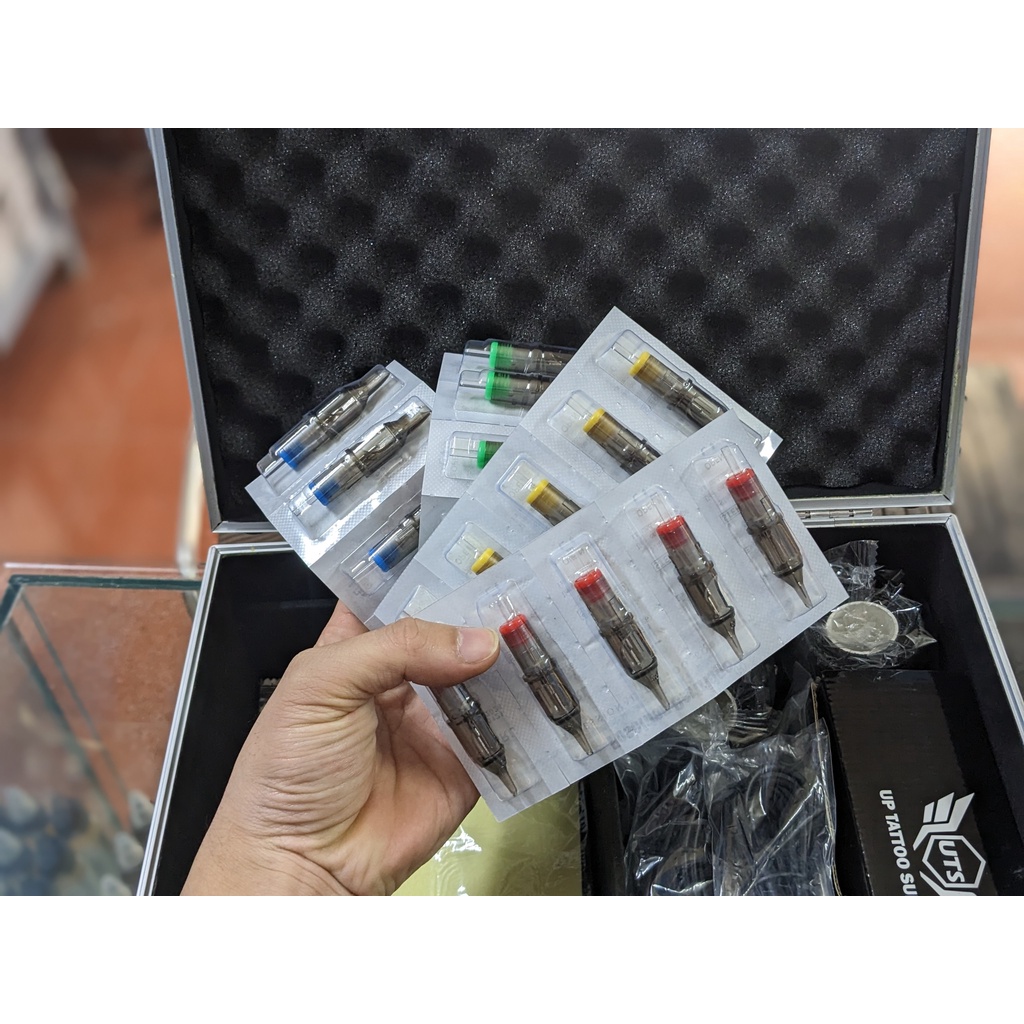 Combo Bộ Máy Pen Xăm Hình Tattoo Phun Xăm Thẩm Mỹ Bộ Dụng Cụ Học Xăm