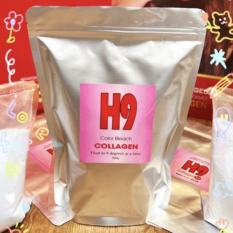 Bột Tẩy Tóc colagen H9 | Tẩy Êm Không Xót - Không Xơ Tóc - Lên Tông Nhanh