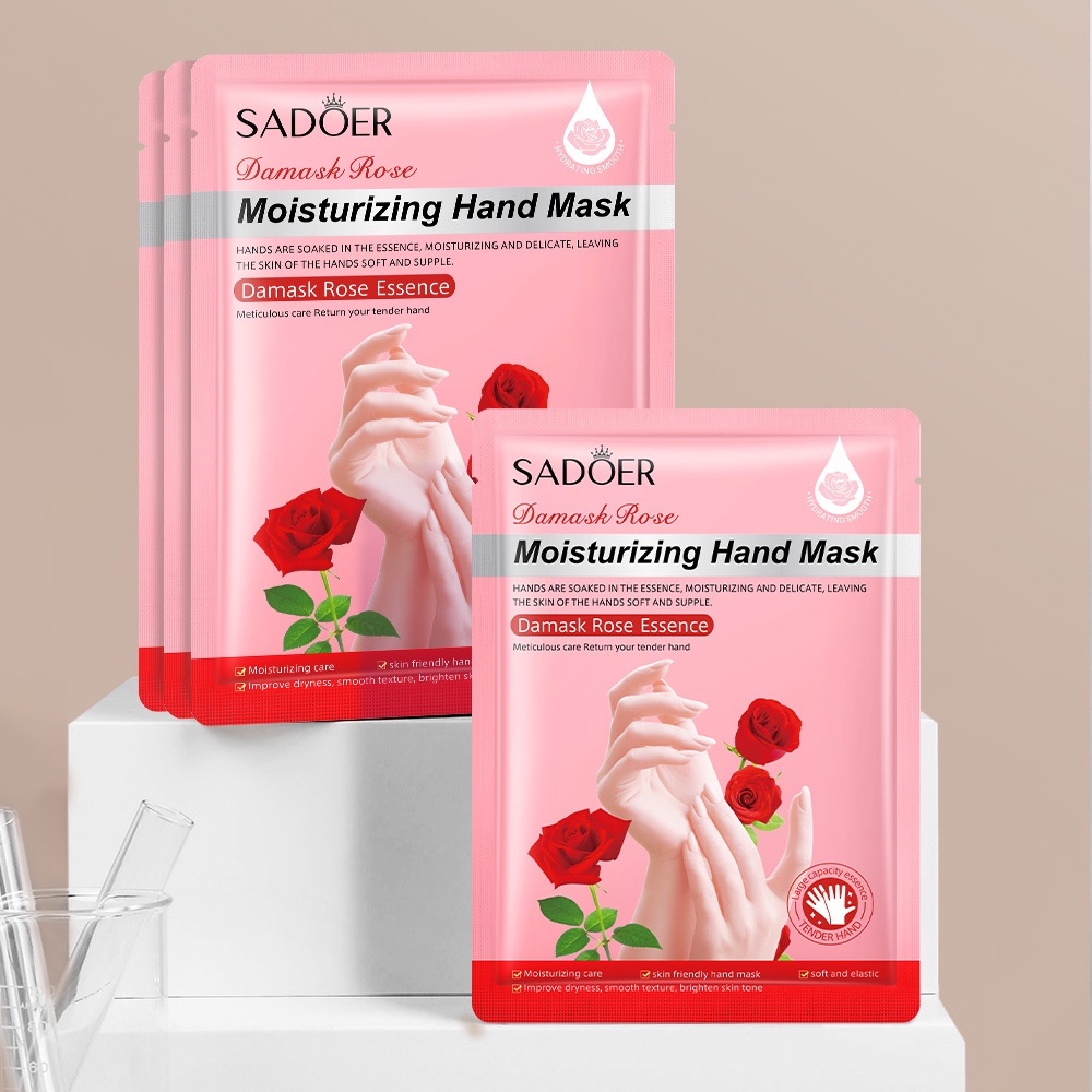 Mặt Nạ Dưỡng Da Tay Chiết Xuất Hoa Hồng, Sữa Dê Hand Mask Dưỡng Ẩm, Làm Trắng và Mịn Màng Da Tay