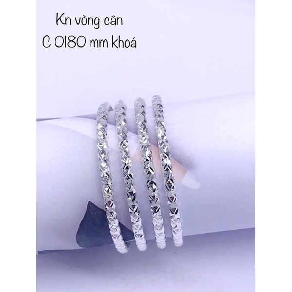vòng bạc chạm máy phong cách dễ thương