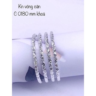 Vòng bạc chạm máy phong cách dễ thương