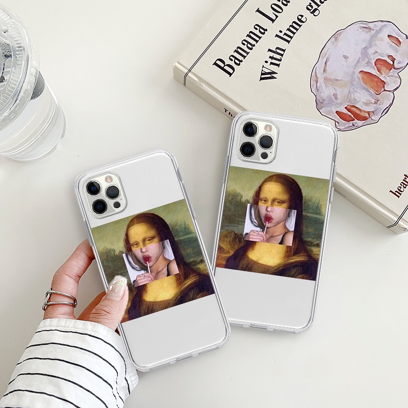 Ốp bảo vệ cam iphone ảnh chế bá đạo Mon.a Lis.a siêu lầy bựa cho 6/6splus7/7plus/8/8plus/x/xr/xs/11/12/13/14/pro/max