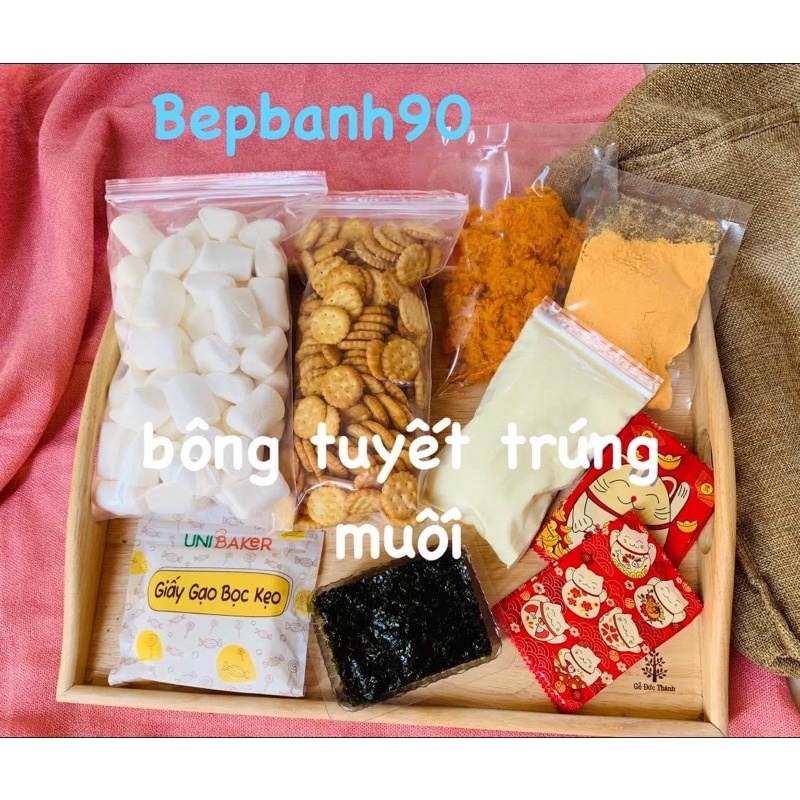 Set làm bánh bông tuyết- Tặng túi đựng giấy gạo