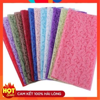 Giấy gói hoa-20 tập GẤM LỤA hoa văn sang chảnh không nhăn