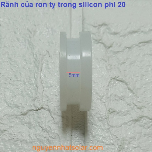 Combo 5 ron gioăng ty trong silicon phi 20 dùng cho máy năng lượng mặt trời