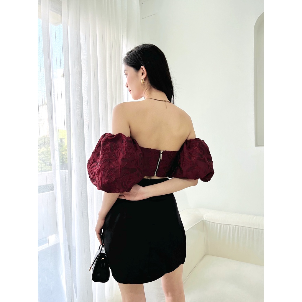 Áo croptop thiết kế corset trễ vai - POSIE TOP - GOÛT DE JUN