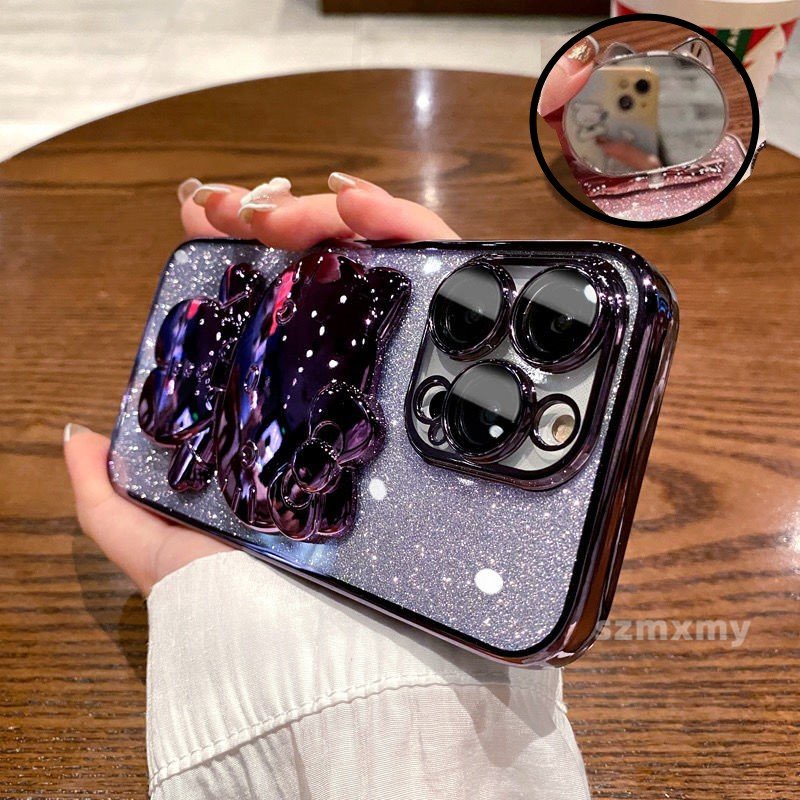 Ốp Điện Thoại Tráng Gương Mạ Điện Sang Trọng Cho Iphone 14 13 12 11 Pro Max 14Plus