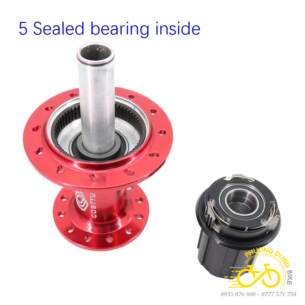 Moay ơ  Hub sau xe đạp COSTTU 24 Lỗ - Phanh V