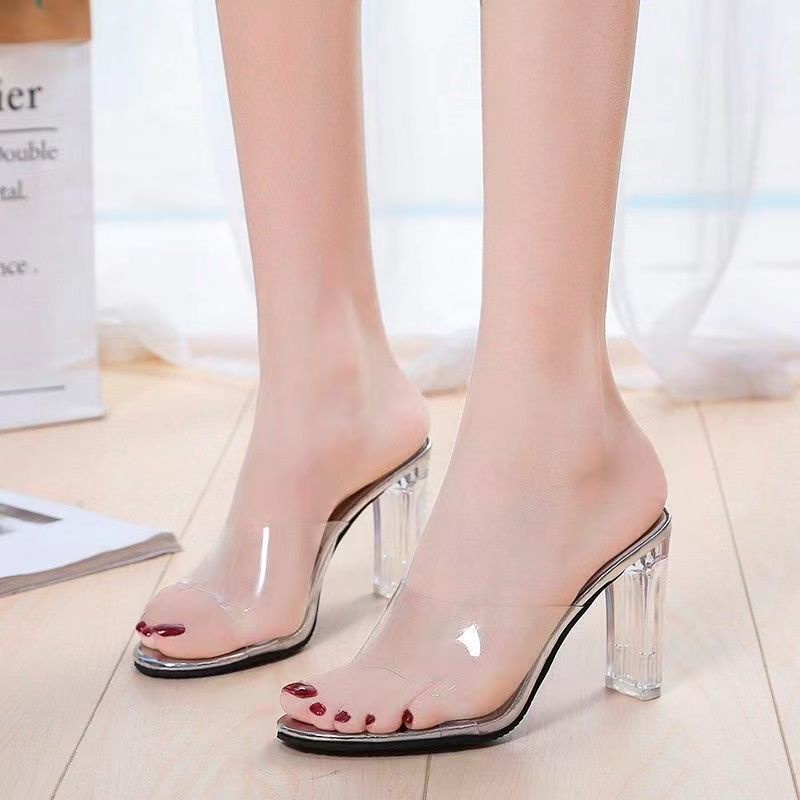 Guốc cao gót mũi nhọn HDLUXURY pha lê cao cấp E39