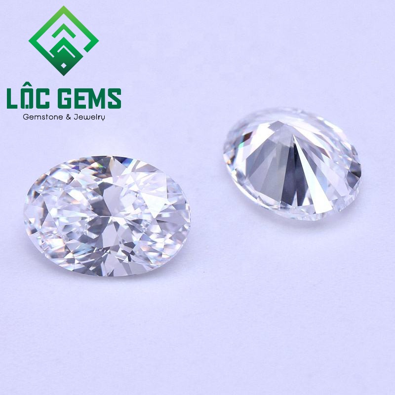 6x8, 7x9, 8x10, 8x12, 9x11, 9x12, 10x12, 10x14 Kim cương nhân tạo Moissanite OVAL nước D/FL- Giấy kiểm định quốc tế GRA