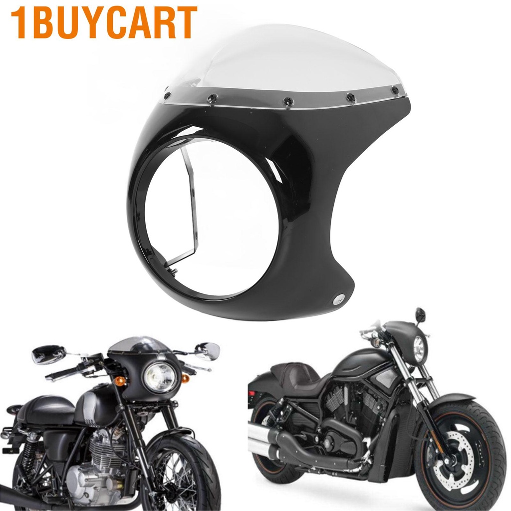 1buycart 7in Front Motorcycle Headlight Fairing Smooth Surface Aging Resistant Wearproof Fit For Round Headlights Motorbike