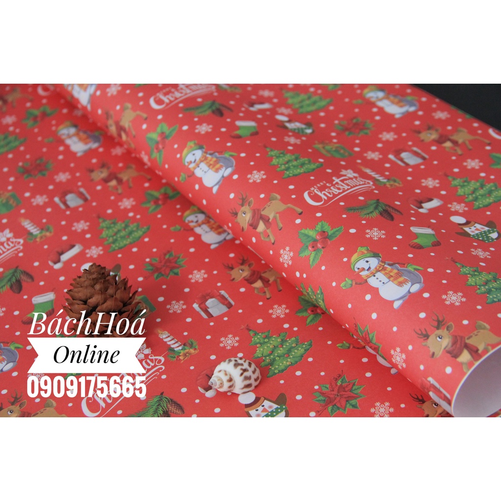 Giấy gói quà Noel-Giáng sinh - giấy gân
