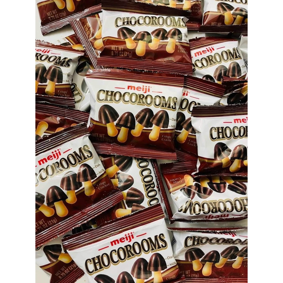 Bánh chocolate nấm Meiji Chocorooms - EDS