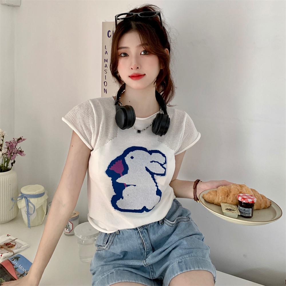 NRVP Áo Thun Nữ Ngắn Tay Gợi Cảm Thời Trang Mùa Hè Hàn Quốc 2023