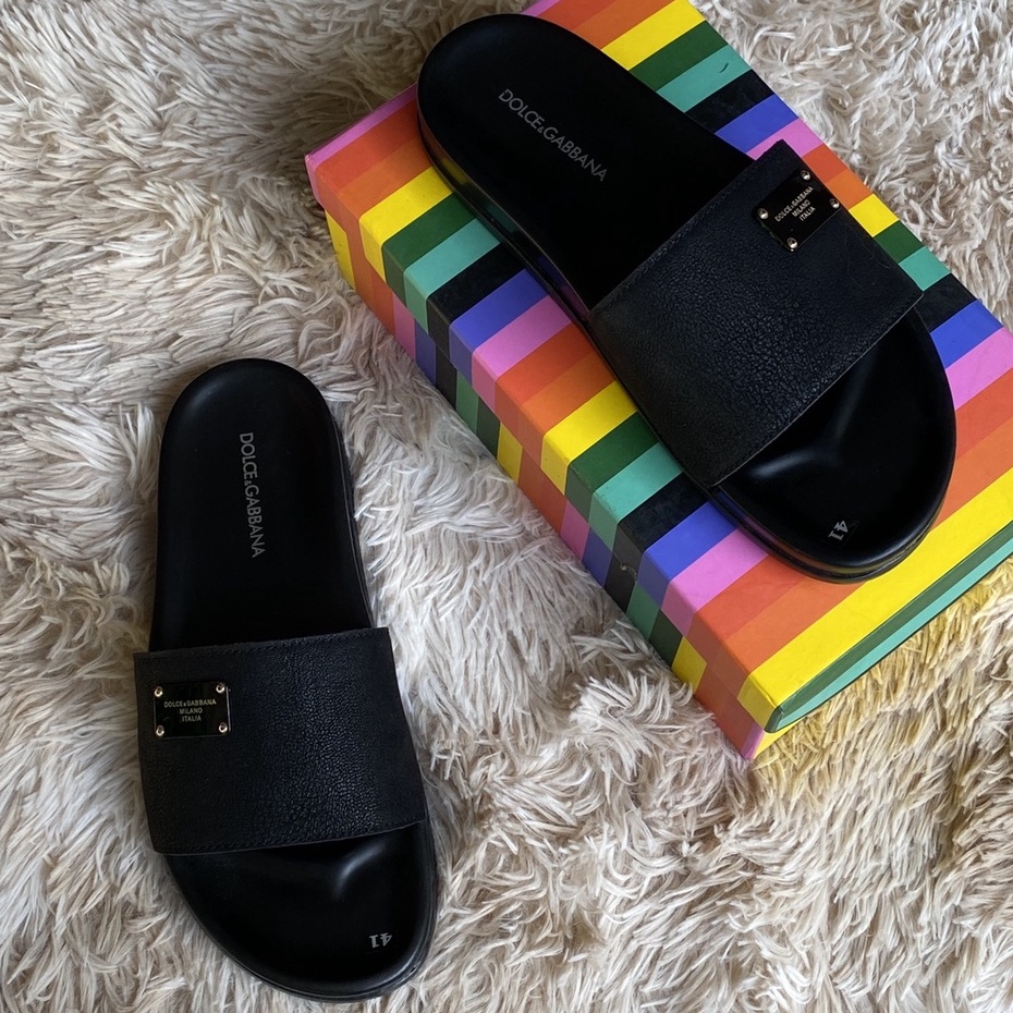 Dép nam quai ngang, dép DG quai da thời trang 2022