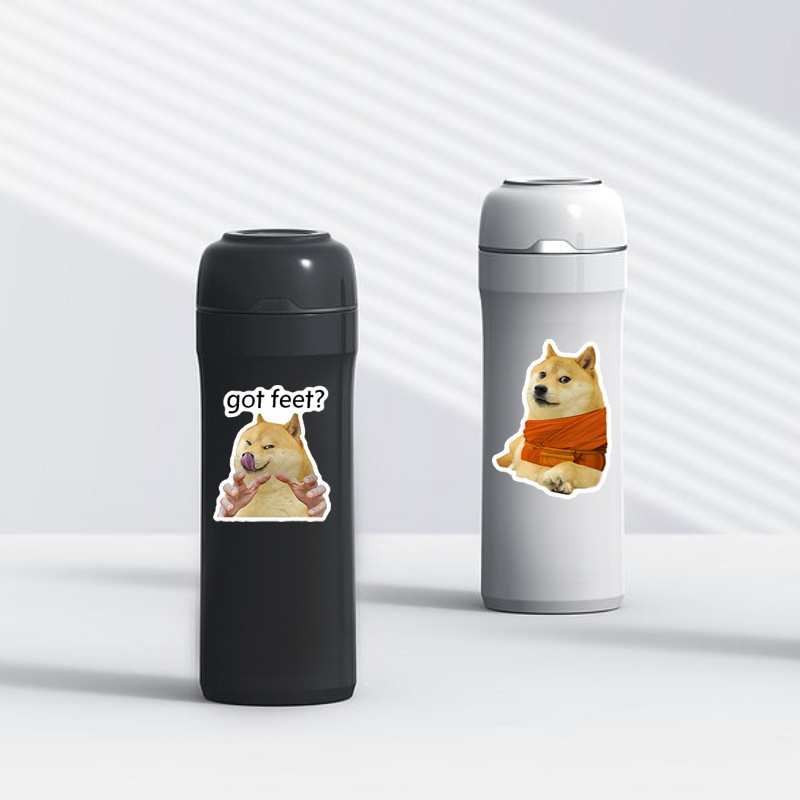 Bộ 50 Miếng Dán Trang Trí Tủ Lạnh / Xe Hơi Họa Tiết Chú Chó Shiba Inu graffiti Dễ Thương Cho Bé ouyou JP6