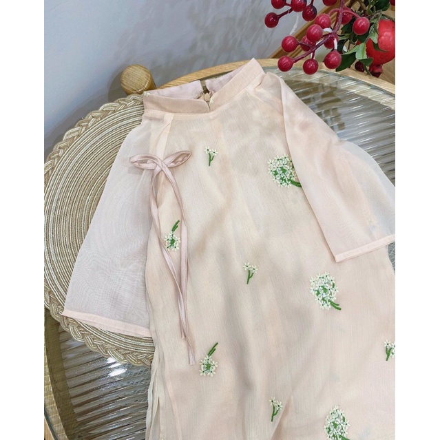 Set áo dài Tú Cầu cho bé gái  | Dotori