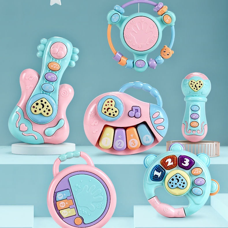 Bộ đồ chơi xúc xắc 6 món hình thú phát tiếng kêu vui nhộn kích thích vận động và giác quan của bé - Đa chức năng Giáo dục mầm non Học tập - LUCKYBABY