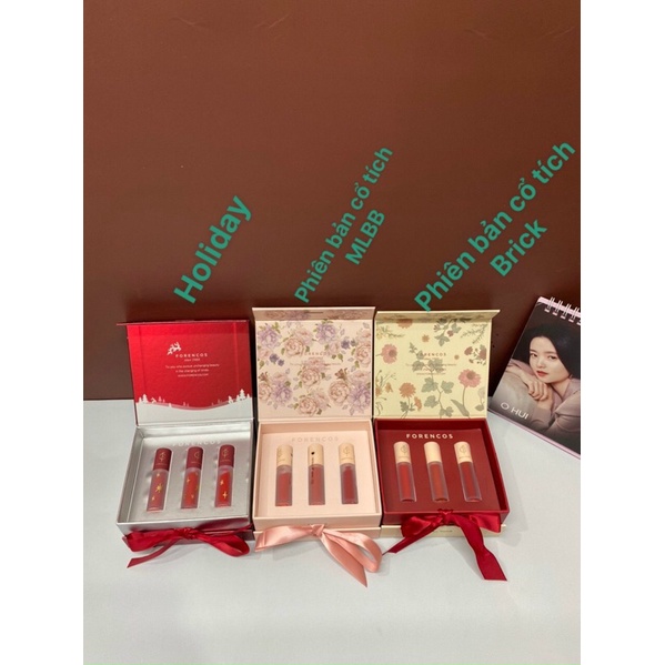 🌵Set 3 son kem lì  Forencos mini Hàn   Quốc mẫu mới