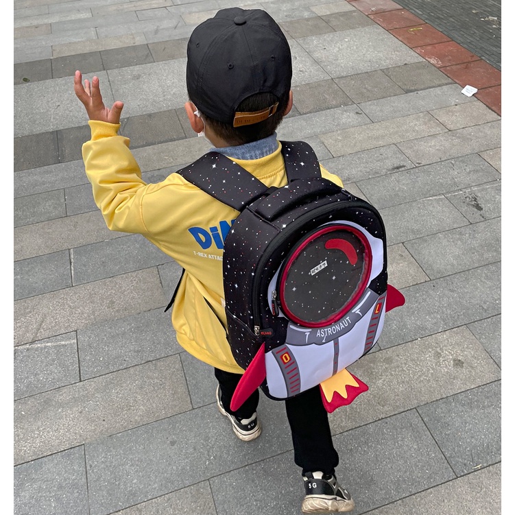 Balo Đi Học Cỡ Lớn / Vừa / Nhỏ In Họa Tiết Khủng Long Hoạt Hình Dễ Thương Cho Bé Trai