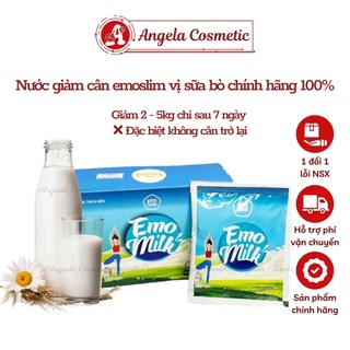 Nước uống giảm cân emo detox bột hoà tan vị sữa bò chính hãng 100% tặng kèm quà
