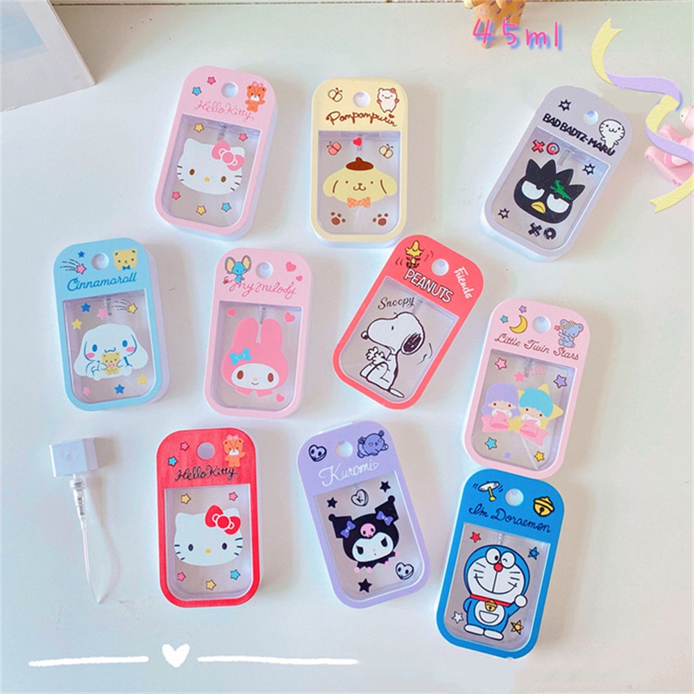 Sanrio Cinnamoroll Chai Xịt Hello Kitty Hello Kitty 40Ml Hoạt Hình Với Phễu Mini Miễn Phí Cho Trẻ Em Nước Hoa Có Cồn