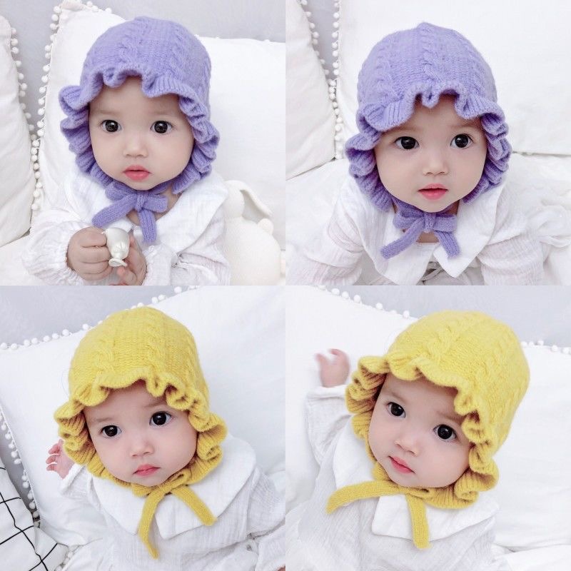 Babyfair. Mũ Bò Cho Bé Dệt Kim Mềm Mại Thân Thiện Với Làn Da Phong Cách Dễ Thương Co Giãn Thoáng Khí Mùa Đông Từ 3 Đến 24 Tháng