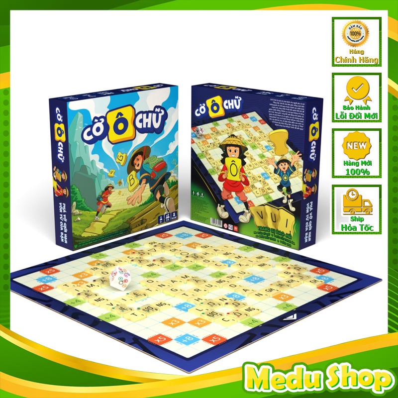Trò chơi Cờ Ô Chữ - Phá vỡ giới hạn vốn từ của bạn, Board Game Tiếng Việt Cực Hot, Đồ Chơi MeduShop