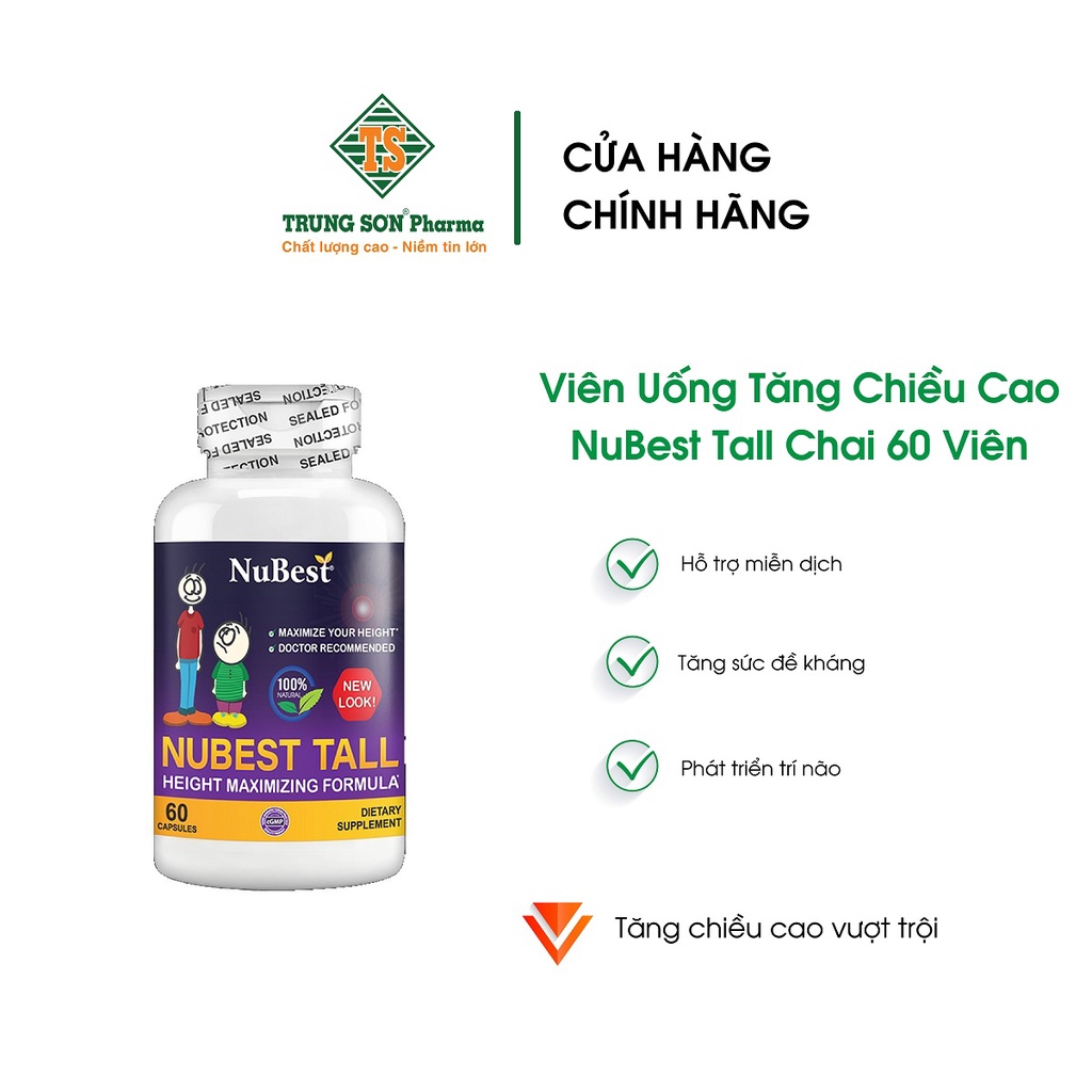 Viên Uống Hỗ Trợ Tăng Chiều Cao Nubest Tall 60 Viên