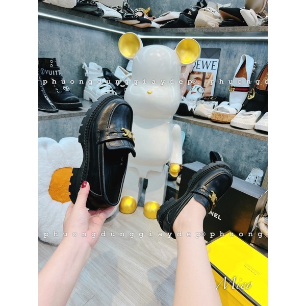 Giày moca celine giày oxford nữ fullbox vàng