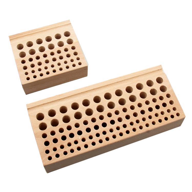Khay gỗ cắm dụng cụ - Bộ dụng cụ làm da cơ bản - Da Thuộc Sài Gòn