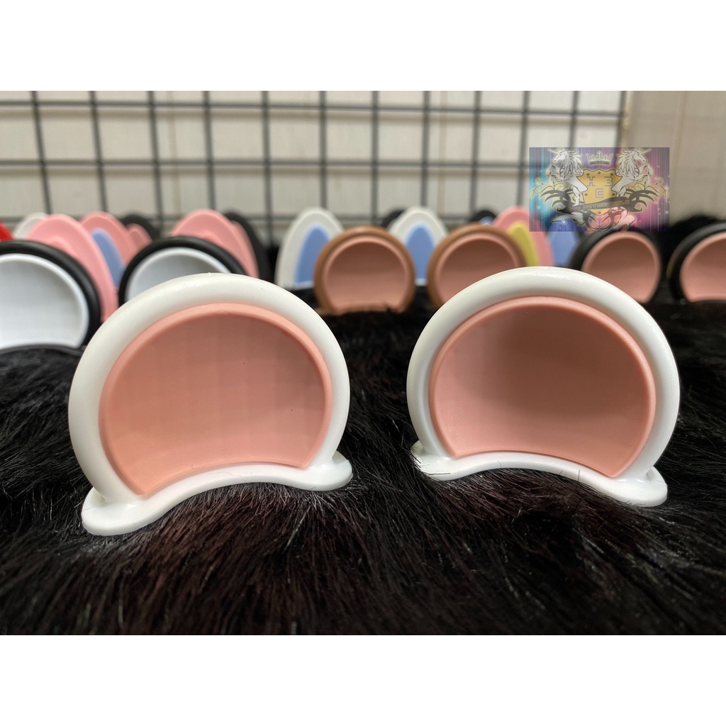 Tai GẤU LỚN 2 Màu Nhựa Cứng Siêu Cute Gắn Tất Cả Các Loại Mũ