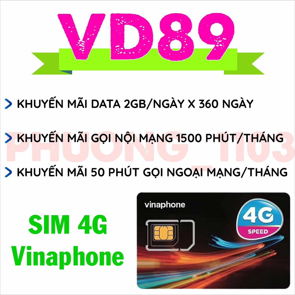 Miễn phí 1 năm – SIM 4G Vinaphone 2GB-4GB- 6GB/ngày, gọi miễn phí ...