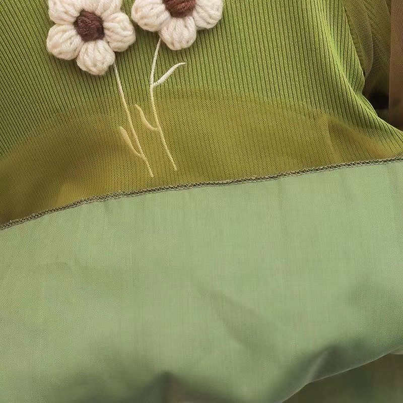 Đầm Bé Gái Từ 0-4 Tuổi Tay Dài In Hoa Dễ Thương