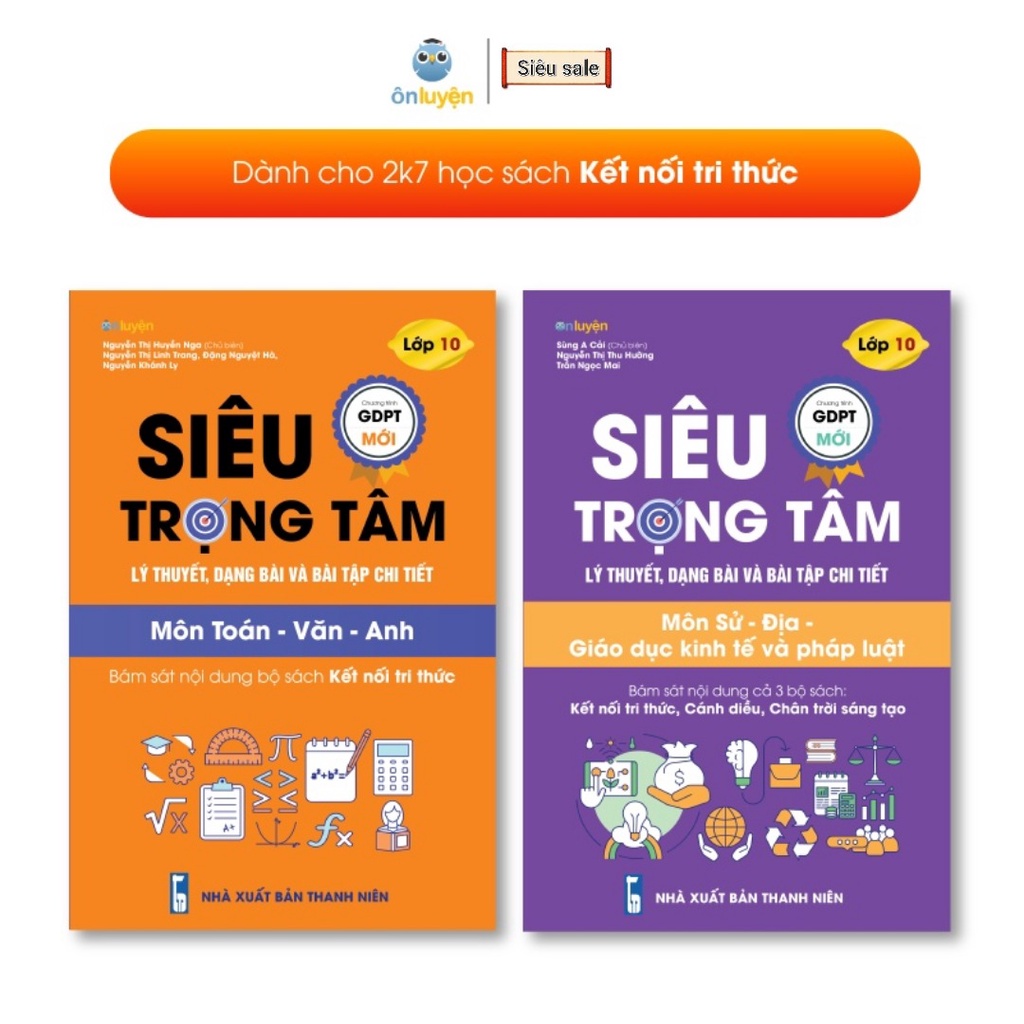 Combo 2 Cuốn Siêu_Trọng_Tâm_Toán_Văn_Anh và_KHXH Lớp_10 ( Kết_Nối_Tri_Thức )