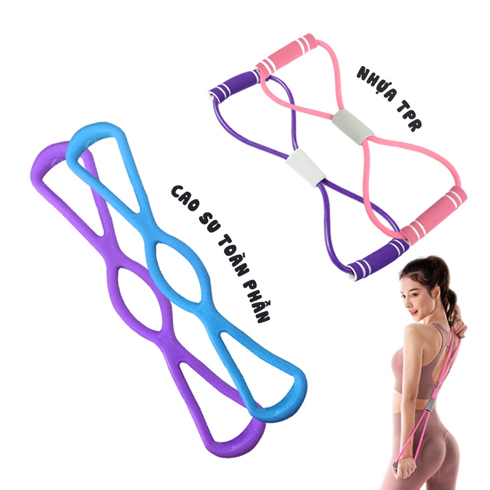 Dây Kéo Đàn Hồi Tập Thể Lực, Tập tay Đa Năng Vòng Số 8 SAKOMALL -DAYDH01