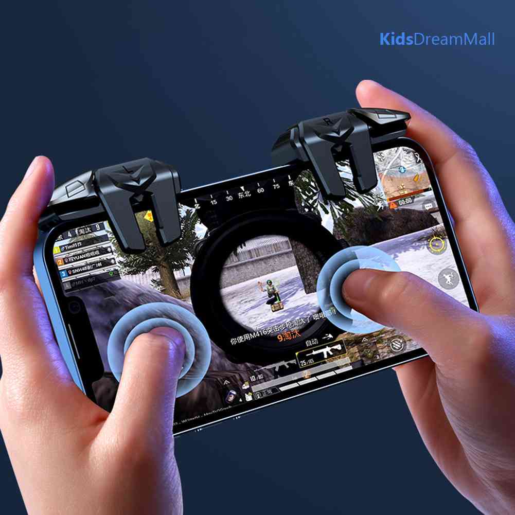 Mới Set 2 Nút Bấm 6 Ngón Hỗ Trợ Chơi Game PUBG Mobile