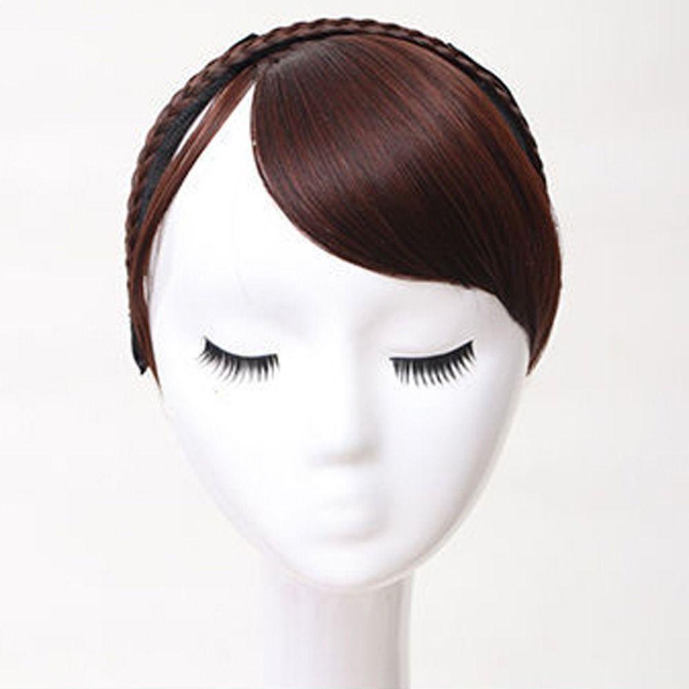 Bộ Tóc Giả Thẳng Dài Bằng Sợi Tự Nhiên Chịu Nhiệt Cao Cấp