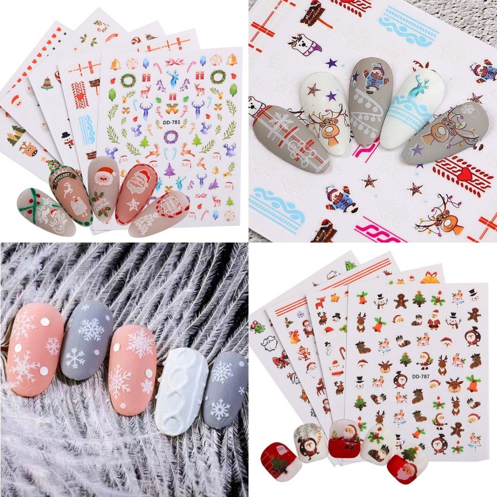 Sticker nail noel giáng sinh JELIVA trang trí móng