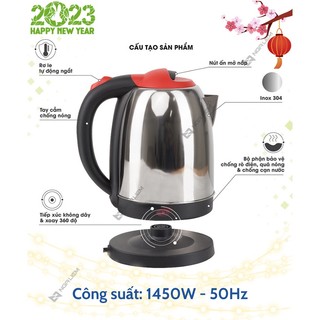 Ấm điện siêu tốc 1,8 lít Rạng Đông (AST18ST2)