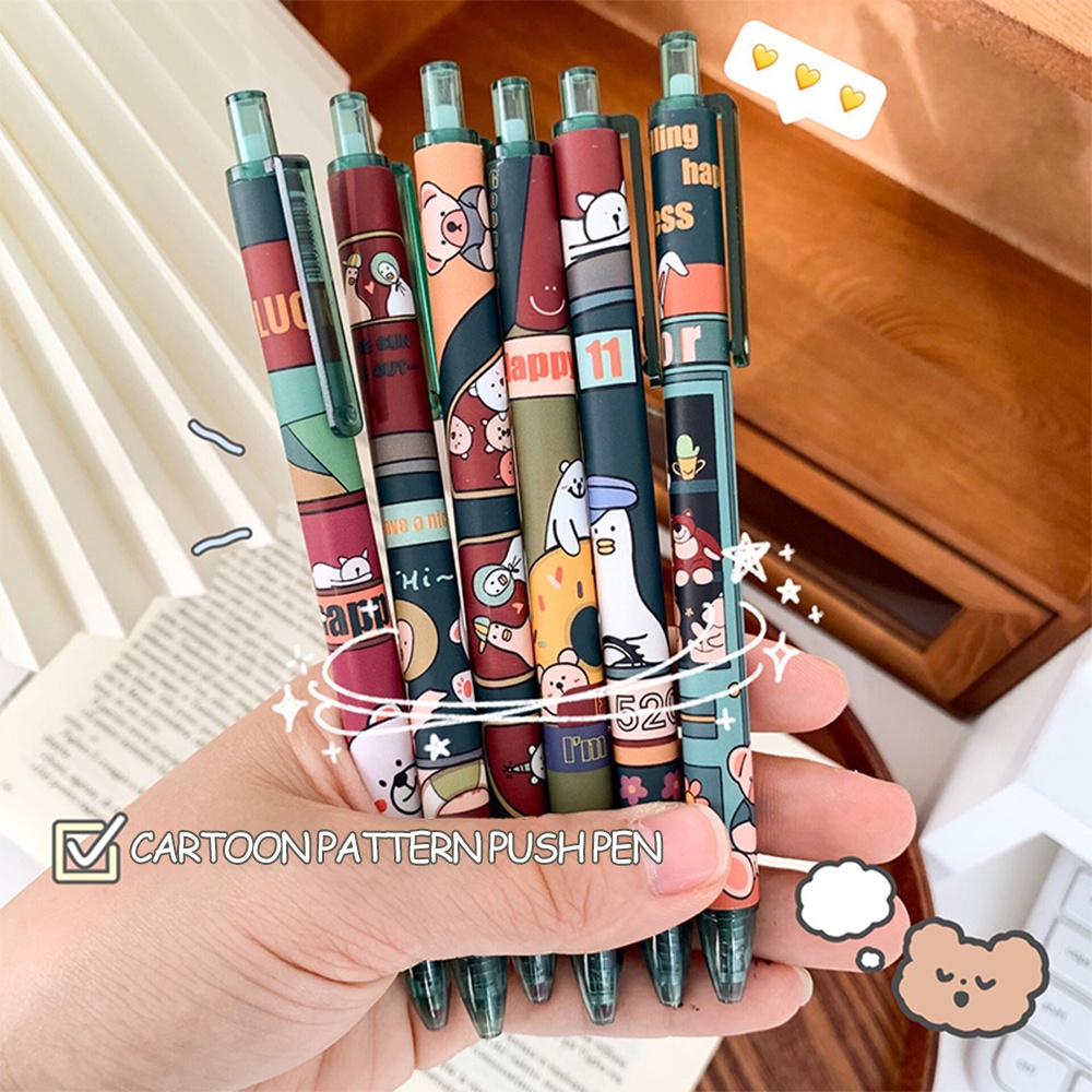 Bút Bi 0.5mm Họa Tiết Hoạt Hình Động Vật Dễ Thương