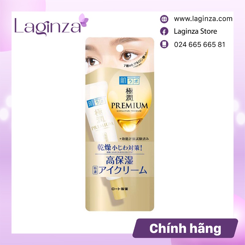 Kem dưỡng mắt Hadalabo Gokujun Premium Hyaluronic 20g