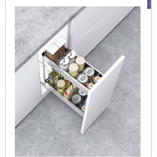  Giá Dao Thớt Gia Vị Đa Năng Giá Dao Thớt Đa Năng Tủ Bếp Dạng Inox Hộp Ray Âm Giảm Chấn MÃ EU10 CHÍNH HÃNG EUROGOLD 