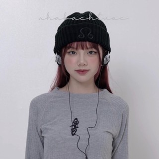 mũ len beanie dệt kim logo  thêu nổi nhabachtuoc ( ohz beanie )