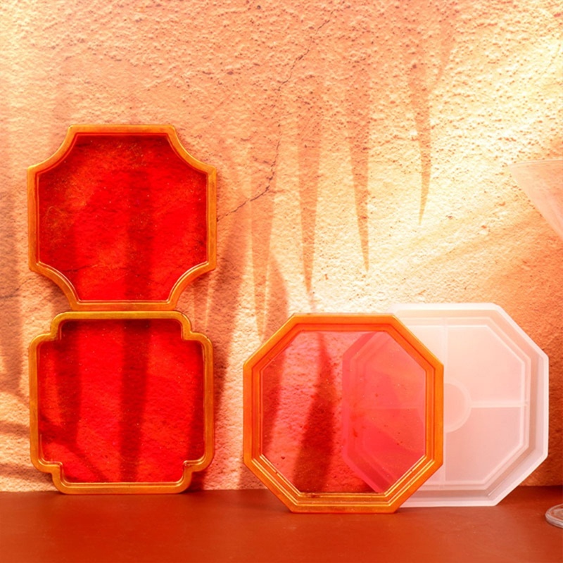Khuôn Silicone Làm Đế Lót Ly Bằng Resin Phong Cách Trung Hoa